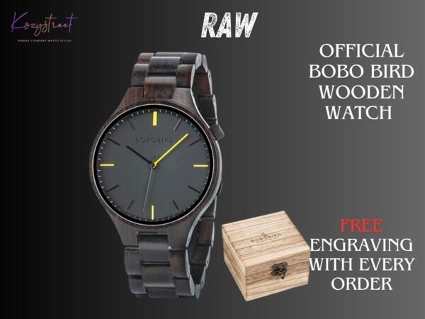 Personalized Wooden Watch for Husband - Engraved Anniversary Gift